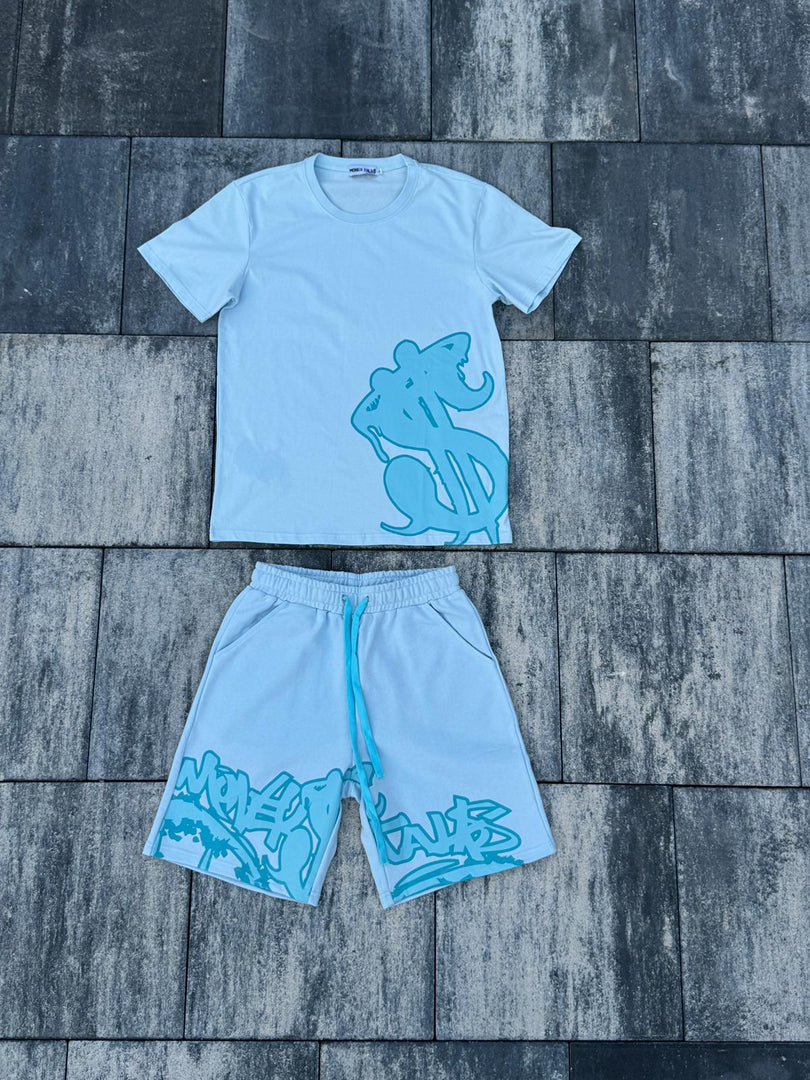 Money Talks Blue Shorts