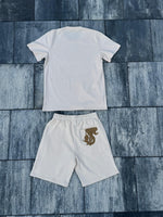 Load image into Gallery viewer, Money Talks Cream Shorts
