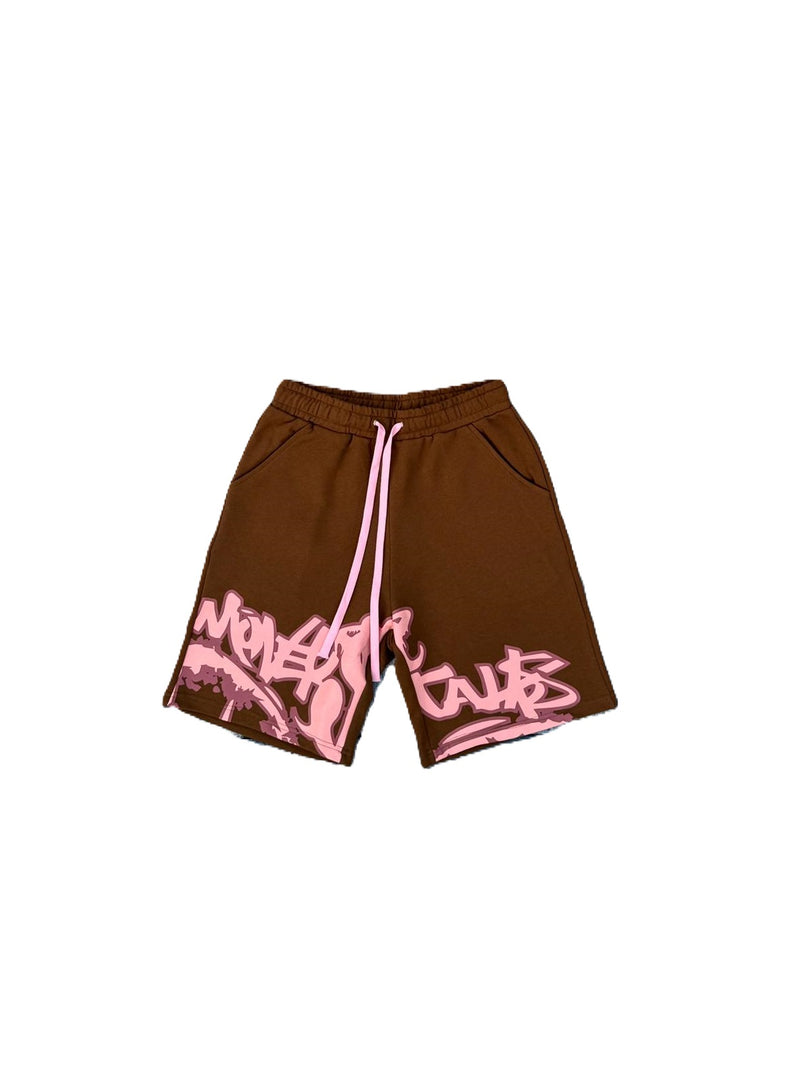 Money Talks Brown Shorts