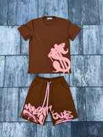 Load image into Gallery viewer, Money Talks Brown Shorts
