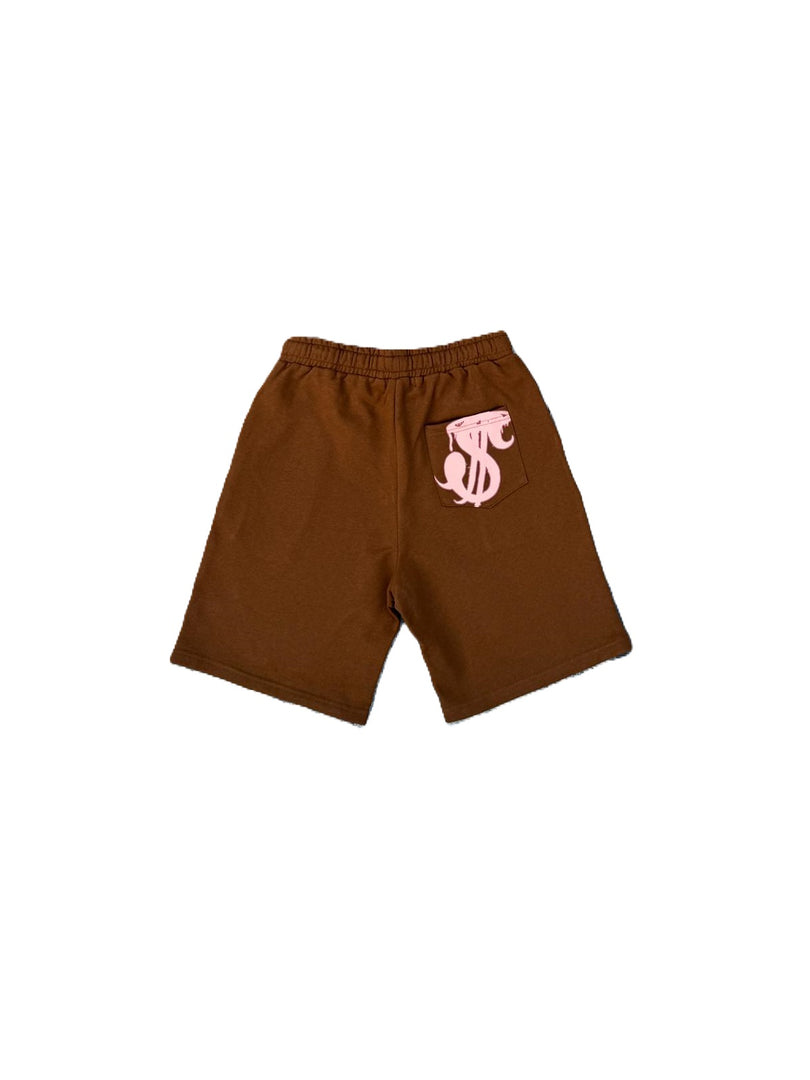 Money Talks Brown Shorts